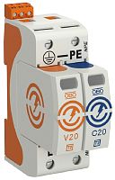 Ограничитель импульсных напряжений УЗИП OBO SurgeController 2п L-N-PE классII 20кА с NFC картинка